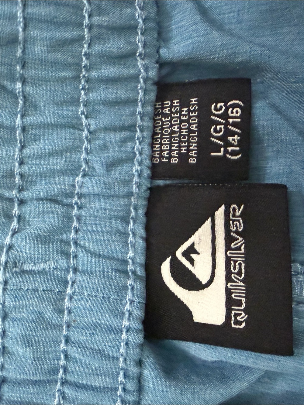 Light Blue Drawstring Shorts - Picture 3 of 4